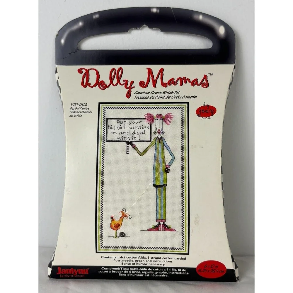 Janlynn Dolly Mamas Big Girl Panties Counted Cross Stitch Kit 019-0402 2005